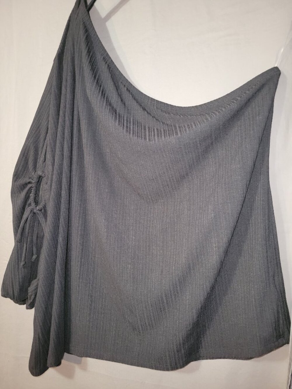 Plus Size One Shoulder Ribbed Knit Top 4x - Picture 2 of 3